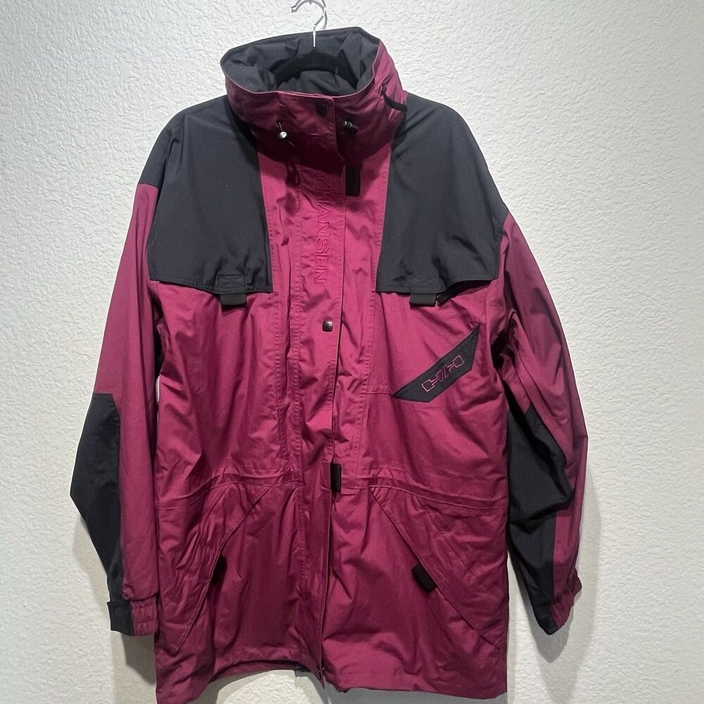 Vintage Adult  XL Helly Hansen Winter Ski Jacket HH Hood Helly Tech Breathable‎